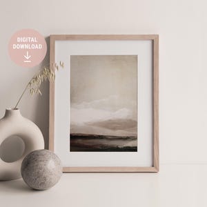 South Esk River Walk Landscape Art Print, Tasmanian Farm, Australian Modern Abstract Watercolour, Instant Download, Printable, Digital File