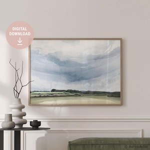 Esk Lynn Ansicht Landschaft Kunst Druck, tasmanische Sommerlandschaft, Farm Felder, australische Kunst, Sofort Download, druckbar, Digital Download