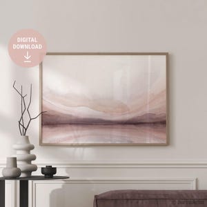 Lake Sunset Landscape Art Print, Tasmanian Winter, Great Lakes Abstract, Australian Art, Instant Download, Printable, Digital File