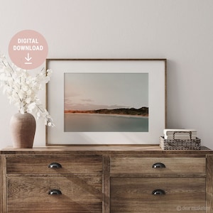 Muirs Beach Digital Art Print, Tasmanian Landscape, Coles Bay, Australia, Instant Download, Printable, Digital File