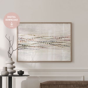 Dancing Waves Colour Digital Art Print, Dot Painting, Australian Art, Aboriginal Inspired Art, Instant Download, Printable Art, Digital File