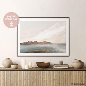 Freycinet Landscape Art Print, Tasmanian Winter Landscape, Coles Bay Seascape, Australian Beach, Instant Download, Printable, Digital File