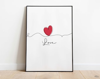 Poster: Love | Valentine's Day | Love | Married Couple | Wall Decoration