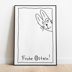 Playful Easter bunny poster – Perfect for Easter
