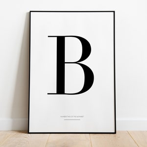 Poster: letter B, black