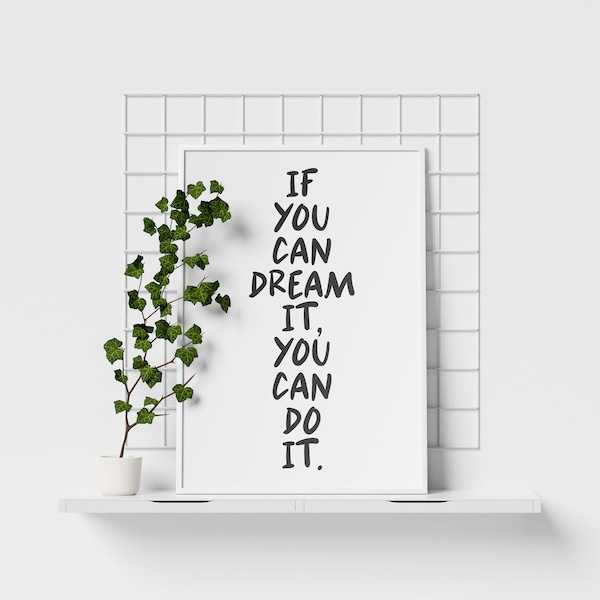 Poster: If you can dream it, you can do it, sw