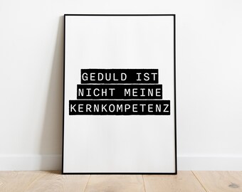 Poster: Patience is not my strong suit, sw