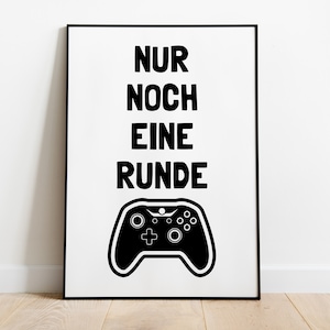 Just one more round | Posters | art print | DIN A4 and many more | black and white | gambling | Gaming | play computer | console