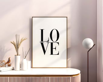 Poster: Love, black and white