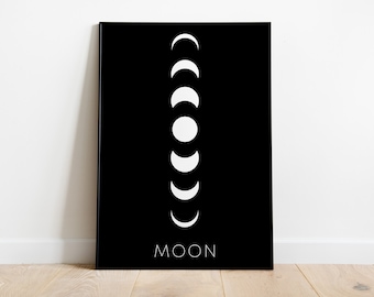 Affiche : phases de la lune
