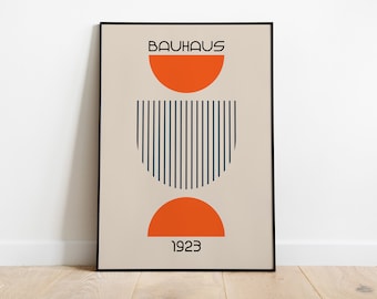 Póster de arte Bauhaus de 1923, diseño moderno, arte geométrico, decoración de pared minimalista, tendencia de diseño de interiores.
