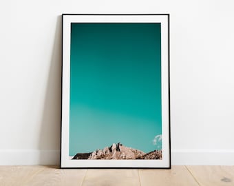 Poster: Lucht, turquoise / blauw