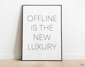 Poster: Offline is de nieuwe luxe, sw