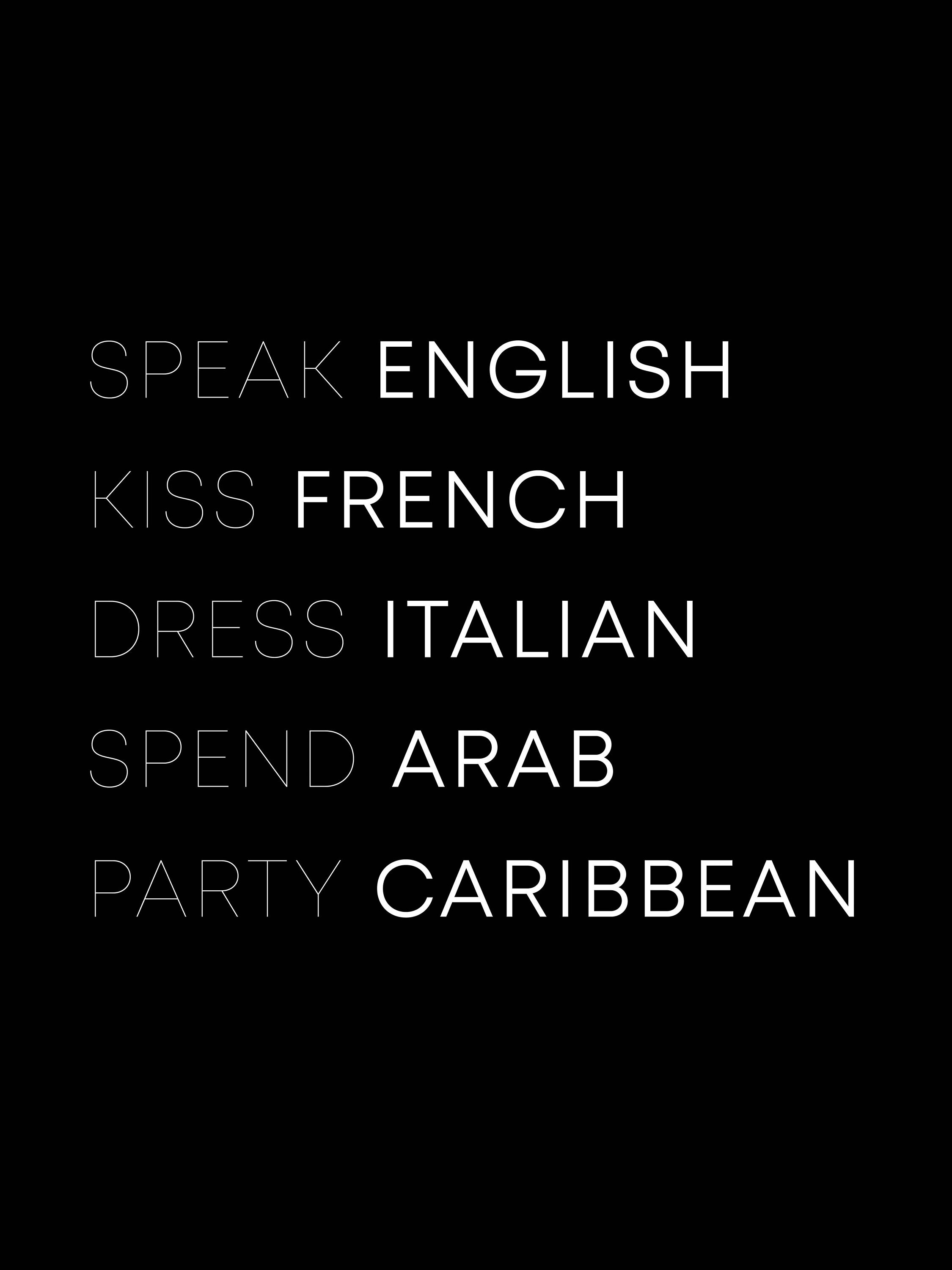 speak english kiss french dress italian spend arab party caribbean Amazon.com: Speak English Kiss French Dress Italian Drive German Women T-Shirt : Clothing, Shoes & Jewelry