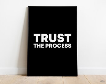 Poster: Vertrouw op het proces, sw