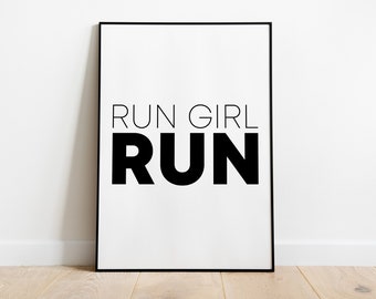 Poster: Run girl run, black