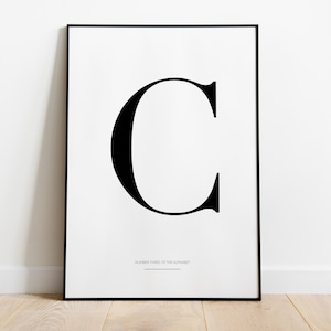 Poster: letter C, black