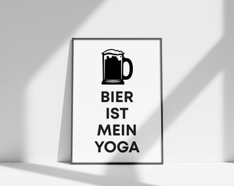 Poster: Bier is mijn yoga