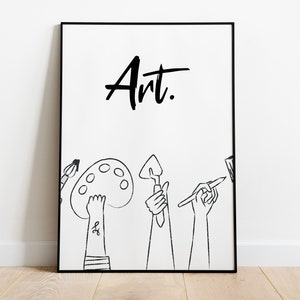 Art. Poster, Art Lover Gift, Creative Wall Decoration, Minimalist Design