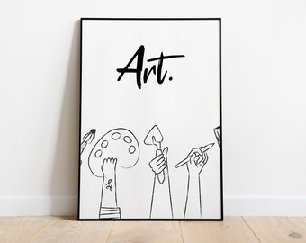 Póster de arte, regalo para amantes del arte, decoración creativa de la pared, diseño minimalista.