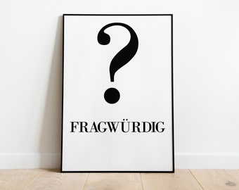 Poster: Questionable question mark typography