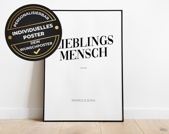 Poster: Lieblingsmensch, personalisierbar