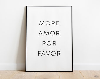 Affiche : More amor por favor Impression d’art