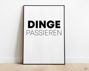 Affiche : Il se passe des choses, en noir et blanc