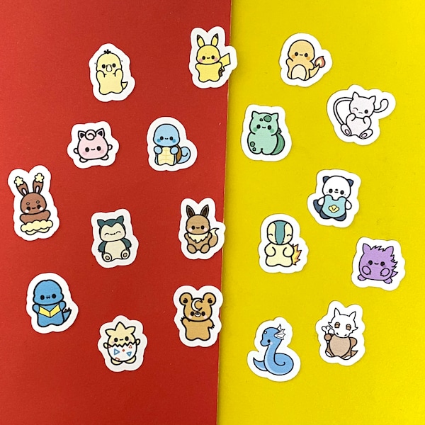 Kawaii Mini Gen 1 Dierenstickers - Kawaii - Stickers - Stickerpakket