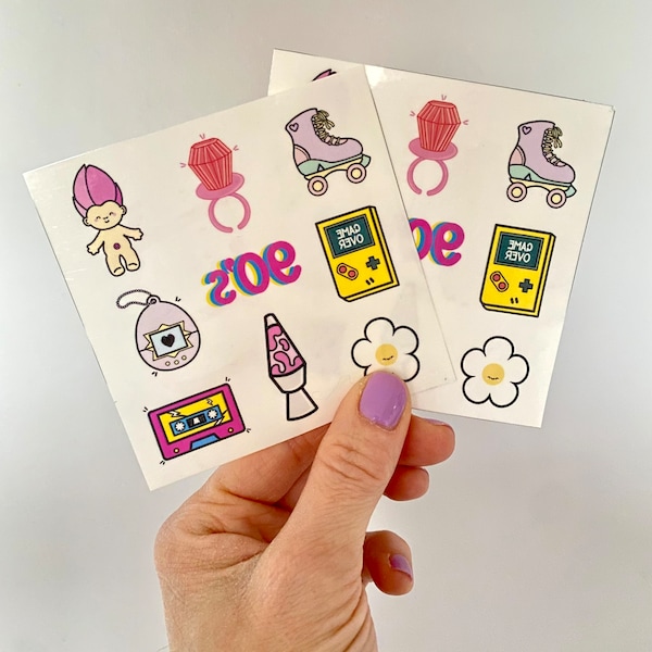 Mini 90s Temporary Tattoos - 90s - Temporary Tattoos