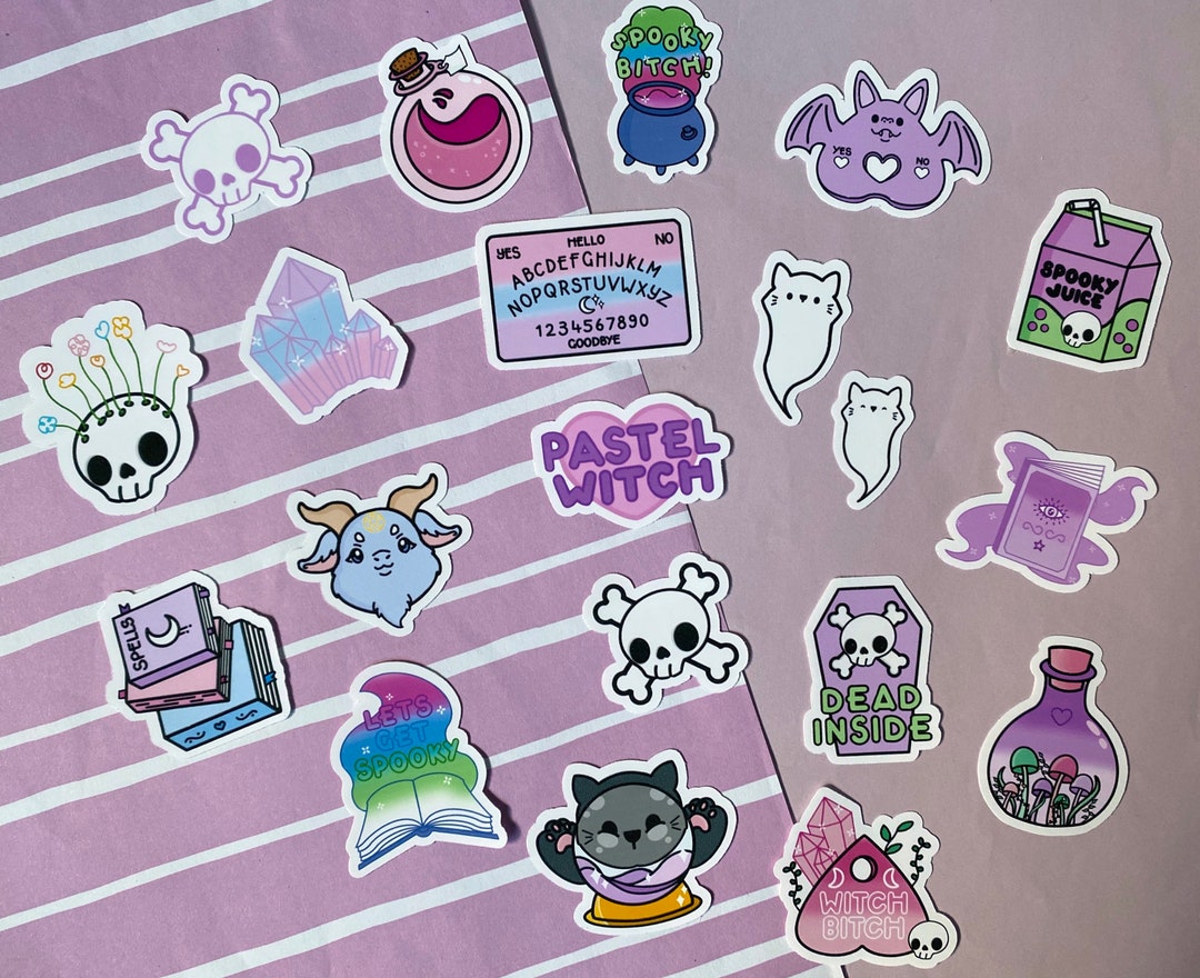 Kawaii Pastel Witch Sticker Pack Pastel Witch Stickers Etsy