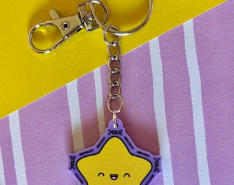 Star Breathing Keyring - Self Care - Anxiety - Star - Keyring