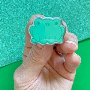 Kawaii Froggo Eco Metal Pin - Frog - Kawaii - Resin - Metal - Pin - Badge