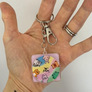 Self Care Spinning Keyring - Self Care - Anxiety - Fidget - Keyring