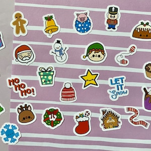 Kawaii Mini Christmas Stickers - Mini - Christmas  - Stickers - Sticker Pack