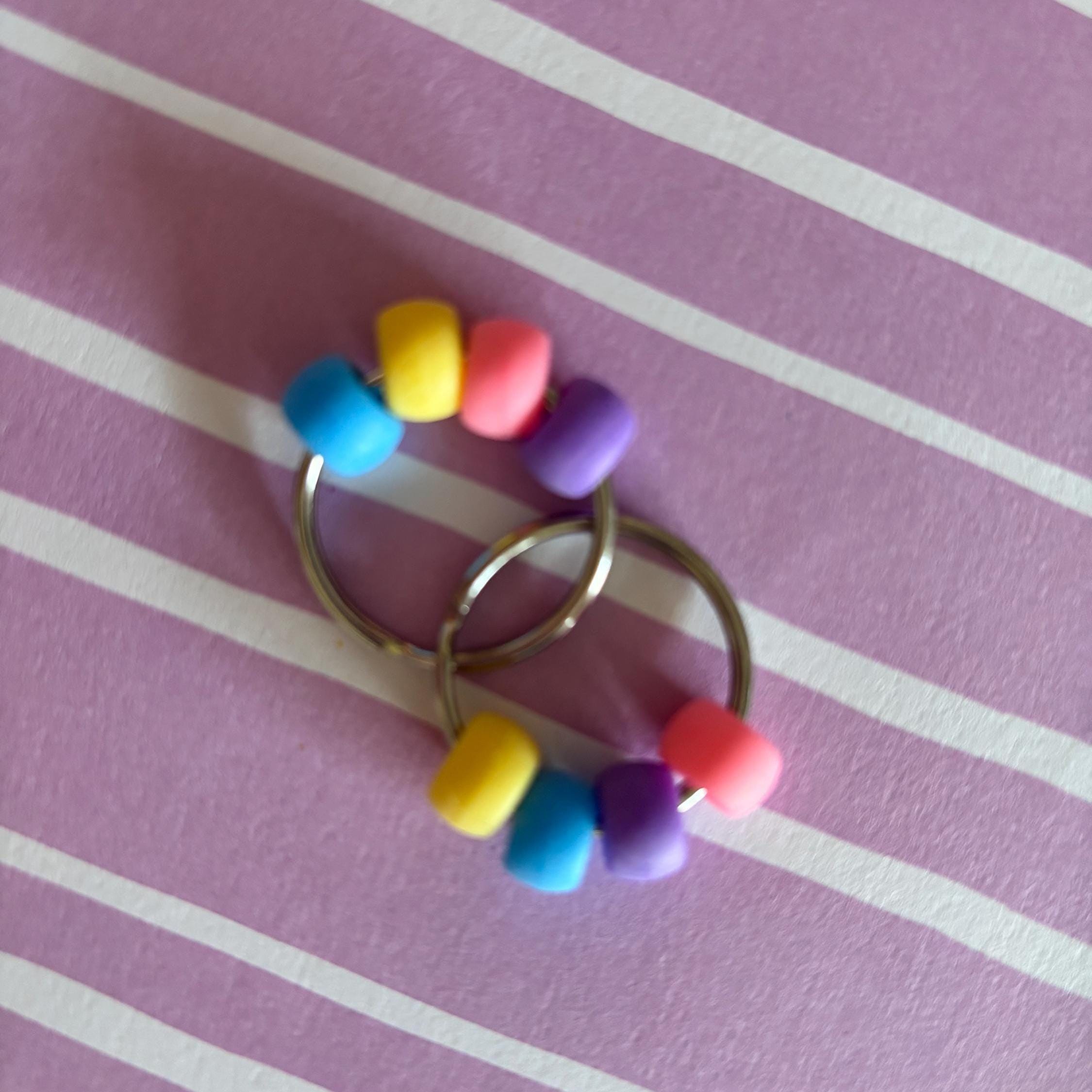 Fidgit Key Ring Self Care Beaded Fidget Keyring - Self Care - Anxiety - Fidget ...