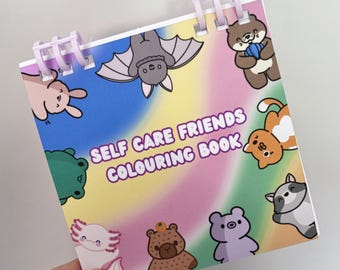 Self Care Friends Colouring Book | Cozy | Wellbeing | Mindfulness