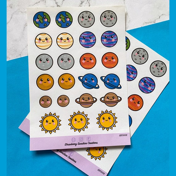 The Planets Sticker Sheet The Planets Sticker Sheet