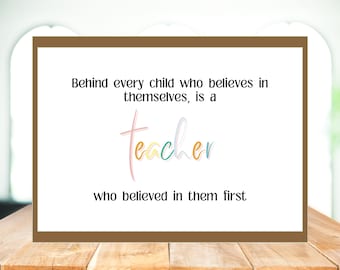 8"x10' INSTANT DOWNLOAD Teacher Print, Teacher Quote, Teacher Gift, Teacher Appreciation