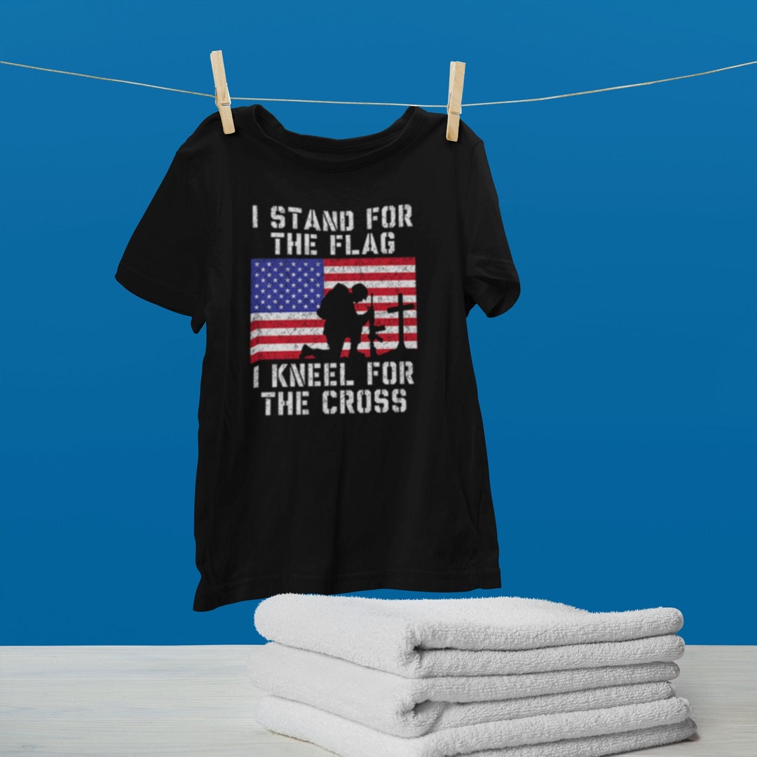 STAND & KNEEL TSHIRT Soldier Kneeling Before the Cross in Etsy