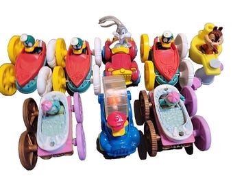 McDonald's Tiny Toons Adventures Flip Cars Happy Meal-speelgoed uit 1990