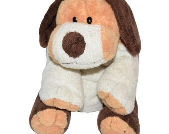 Peluche Ty Pluffies Whiffer Puppy Dog Bianco Marrone Beige Tylux 2002