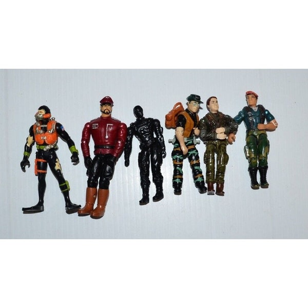 Vtg 1990s 2000 GI JOE Action Figure Lot Dusty crossfire Pathfinder Snake eyes