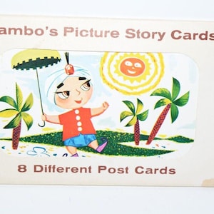 Sambo's Bild Story Cards Restaurant Werbung 1960er Jahre 8 Postkarten Set umschlag