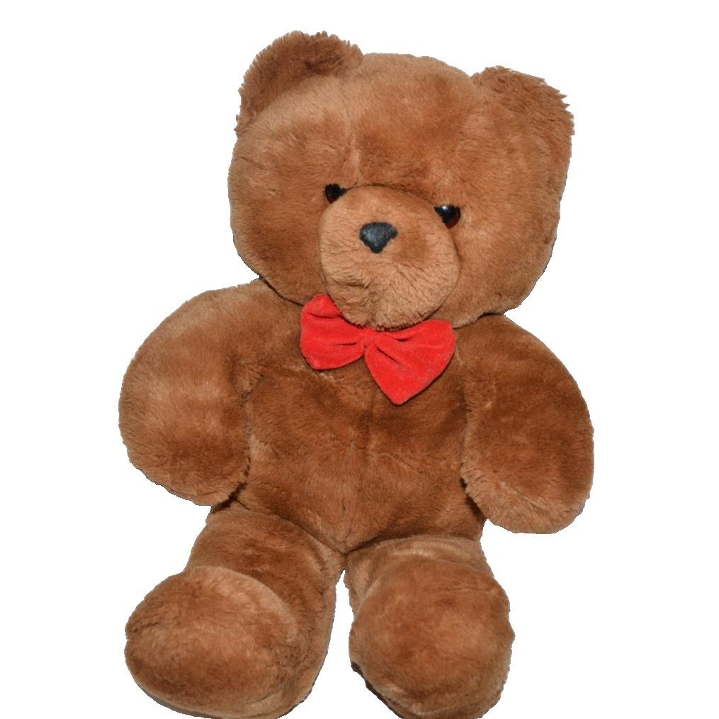 Dakin Honey Jo Brown Teddy Bear Plush Red Bowtie 20 Inch Stuffed