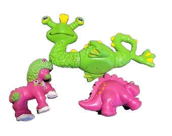 Vintage set McDonald's Happy Meal speelgoed Mix 'em Up Monsters kurk 1988