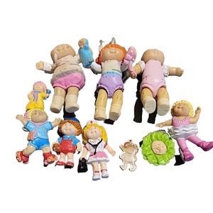 Figuras de PVC de Cabbage Patch Kids, años 80, de goma y plástico, de 3 pulgadas