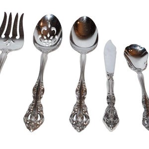 Oneida Michelangelo Hostess Set 5 pc Serving spoon meat fork butter sugar