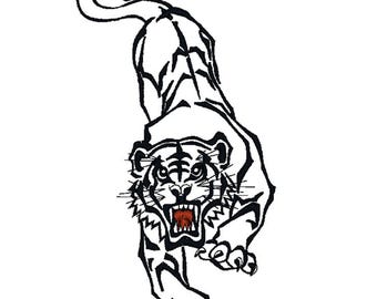 Tiger Embroidery Design, *Never-Stiff Never-Scratchy* Digital Embroidery Pattern, Instant Download, Embroidery File for Machine