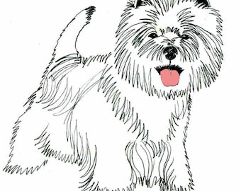 Dog Embroidery Design, *Never-Stiff Never-Scratchy* Digital Embroidery Pattern, Instant Download, Embroidery File for Machine